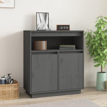 Aparador gris de madera maciza de pino 70x34x80 cm