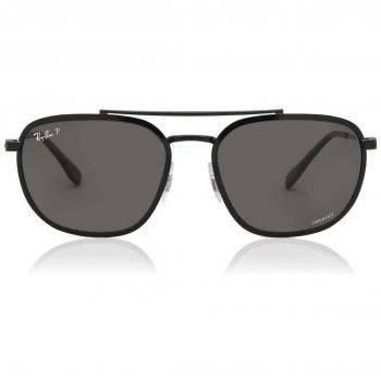 Ray-Ban Gafas de Sol RB 3708 002/K8 Polarizadas para Hombre Asian Fit con Lentes Negros de 59 mm