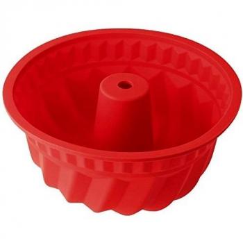 Dr. Oetker Flexxibel Hornear Redondo Platinum Rojo resiste-40ºC a 230ºC, 22x12cm, 1ud. Molde Bundt, Silicona, 22 cm