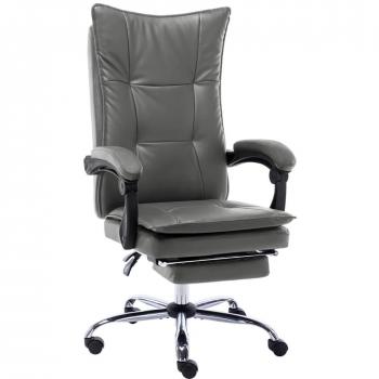 Silla de Oficina Linna Antracita con Reposapiés Reclinable 113-120x64x68 cm