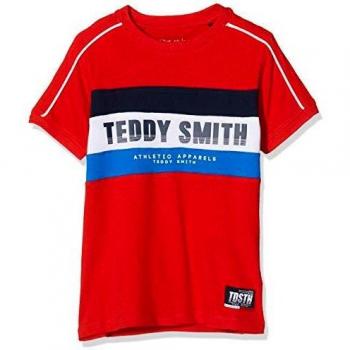 Teddy Smith T-Bing MC JR Camiseta, Rojo