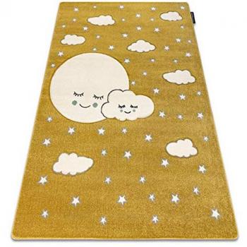 Alfombra Petit Moon Estrellas y Nubes Doradas 120x170 cm