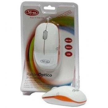 3free 3FMCM101WO ratón USB Óptico 800 DPI
