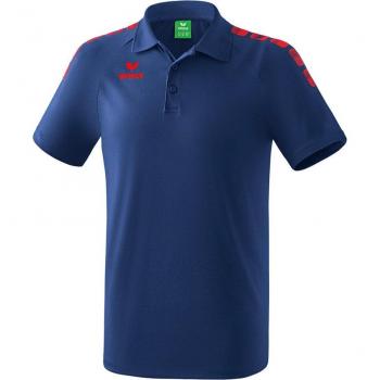 Erima Essential 5-C Kids Unisex Polo Shirt - Blue and Red
