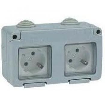 Base Enchufe Doble Lateral Estanco IP55 16A-250V Famatel