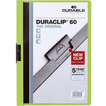 DURABLE Lot de 3 Chemises à clip DURACLIP ORIGINAL 60 A4 Vert