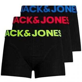 JACK & JONES JACMICHAEL - Calzoncillos Tipo bóxer para Hombre Negro XXL
