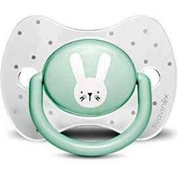 SUAVINEX Hygge Baby: Rabbit 306592 Chupete para Bebés con Tetina Fisiológica, 0-6 Meses, Verde