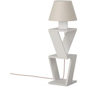 Lámpara con almacenamiento 3 estantes H85 cm color blanco Kozena