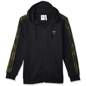 adidas Camo FZ Sudadera, Hombre, Black/Multicolor, L