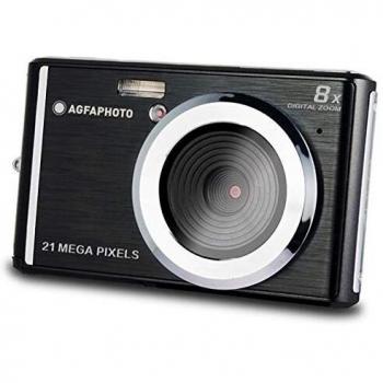 Agfa Photo Compact Digital Camera with 21 Megapixel CMOS Sensor, 8x Digital Zoom and LCD Display, Black