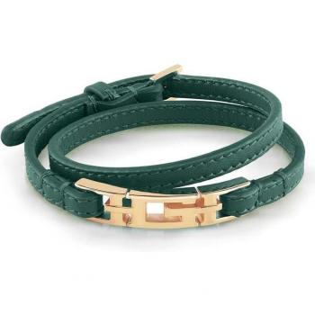 Pulsera de acero inoxidable dorado Guess G Kelly con diseño elegante, cierre seguro y detalles brillantes