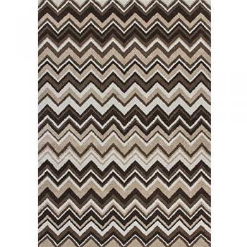 Alfombra Moderna de Gran Calidad Damia puntas color marrón crema beige Varios tamaños, 120 cm_x_170 cm