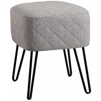 Taburete de Tela Gris Capiton Aubry Gaspard