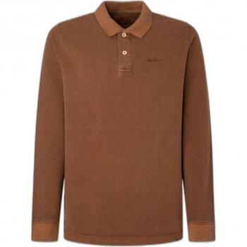 Pepe Jeans Oliver Long Sleeve Brown Polo Shirt