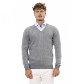 Alpha Studio Gray Viscose Sweater - IT52 | XL