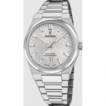 Reloj de Hombre Festina Swiss Made Rivé F20051/2 Plateado, Acero Plata