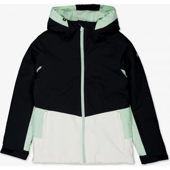 Chaqueta Roxy Silverwinter True Black M niña - características: color negro, detalles en verde y blanco, diseño para invierno, material resistente al agua, aislamiento térmico, capucha ajustable, múltiples bolsillos