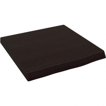 Estante de pared de madera de roble macizo tratado marrón oscuro 40x40x(2-4) cm