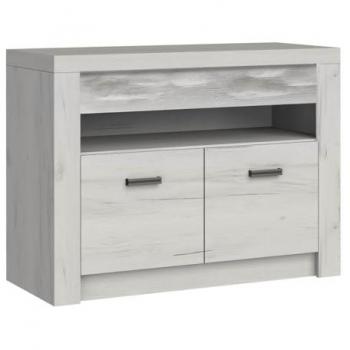 Mueble TV Stanton C107, Arte Blanco, 2 Puertas, 96x73x42cm