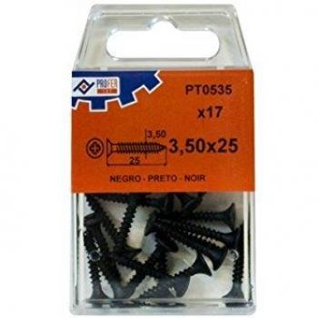 PROFER TOP - Tirafondo Pladur Negro C/17 Profer Top 3,5X25 Mm