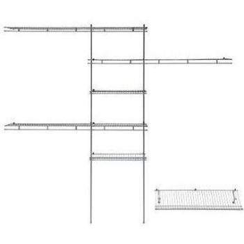 ClosetMaid 1,52 m/5ft-2,44 m/8ft Kit de Organizador, Blanco, 1,5 m-2,4 m