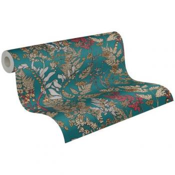 Papel Pintado Floral Impresión, Vlies, Diseño Moderno, Estampado Botánico y Retro, 0.53 x 5.33 m