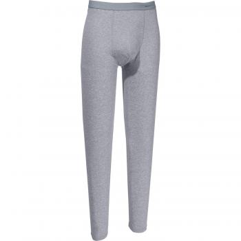 Mey Long Johns de Algodón con Cintura Elástica en Gris Claro Jaspeado, Talla M