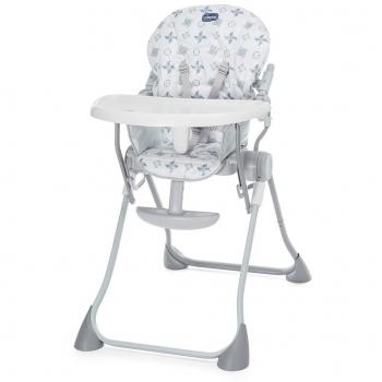 Chicco Pocket Meal - Trona ligera y compacta, para niños de 0 a 3 años, color gris
