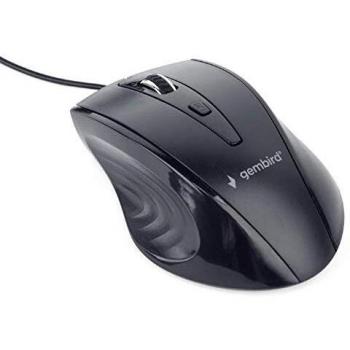 Ratón Óptico Gembird MUS-4B-02 con Cable USB, 1200 DPI, para Mano Derecha, Color Negro
