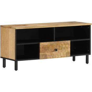 Puerta de TV móvil 100x33x46 cm madera maciza de mango Marrón