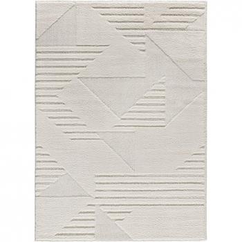 Alfombra Geométrica de Interior Crema NUMA 8518 - 80X150, 120X170, 160X230, 200X290 cm