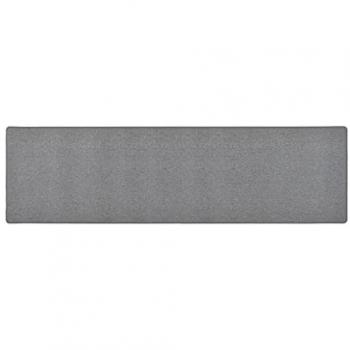 Alfombra de pasillo gris oscuro 50x200 cm, antideslizante, lavable, adecuada para sala de estar, dormitorio, entrada, vestíbulo y oficina