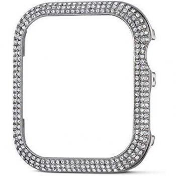 Swarovski Sparkling case compatible with Apple Watch®, 40 mm, Silver tone