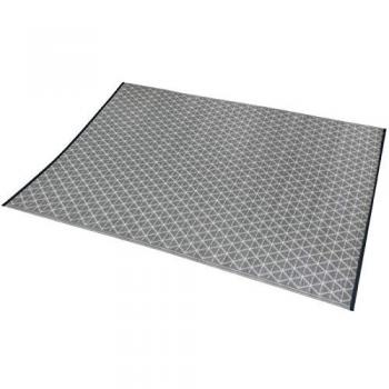 Alfombra de exterior reversible Torino 230 x 160 cm de polipropileno gris