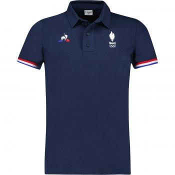 Le Coq Sportif Men's Polo Shirt No. 2 France Olympic Paris 2024 Blue XS