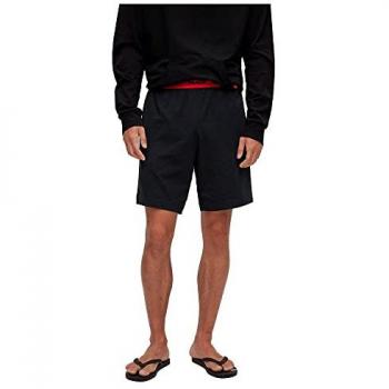 Pantalón corto de pijama HUGO para hombre, modelo Linked, color negro, talla XXL, con detalle de marca en la cintura y fabricado en punto elástico