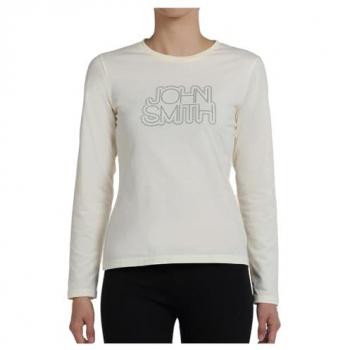 Camiseta de Manga Larga Beige/Verde para Mujer John Smith Val