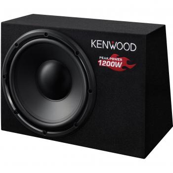 KENWOOD KSC-W1200B Caja de Subwoofer de 300 mm para coche | Caja de Tamaño Compacto y Fácil Instalación. Potencia Pico de 1200 W y Potencia Nominal de 200 W.