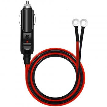 Digit.Tail Cable alargador para Encendedor De Cigarrillos Y Partes, [3,6m - Fusible 15A 250V] Macho Enchufe Conector para 220V Convertidor Transformador, 12V 24V Refrigerador/Compresor