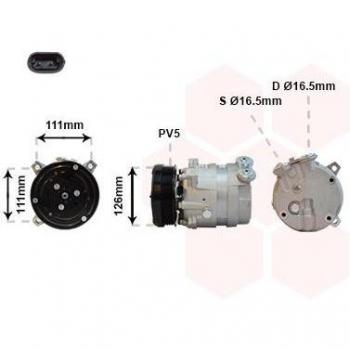 Compresor de aire acondicionado VAN WEZEL 3700K280