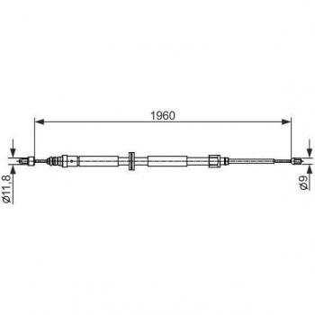 Cable de freno de mano BOSCH 1 987 482 432