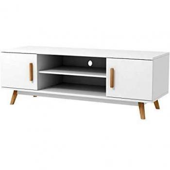 Mueble TV estilo escandinavo Happy Garden blanco con dos puertas Joey