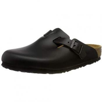 Birkenstock Boston Oiled Nubuck Leather Unisex Clogs - Black - UK5.5 EU39 Regular