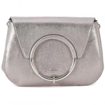 Furla Bolso de hombro Margherita en piel plata con anillo