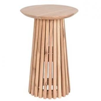 Mesita Auxiliar Home ESPRIT Natural de Madera de Mindi 40x40x60 cm