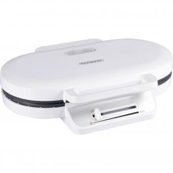 Máquina para hacer waffles blanca 1200W forma de corazón con placas antiadherentes y control de temperatura