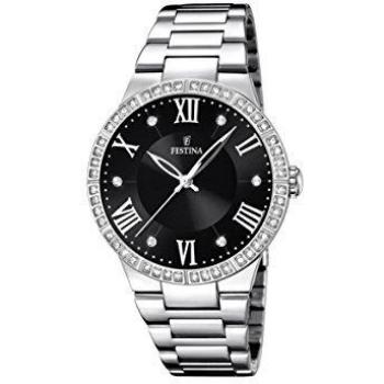 Reloj Festina Boyfriend F16719/2 de Mujer con Esfera Negra y Correa de Acero Plateado