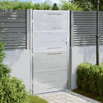 vidaXL Garden Gate 100x200 cm Stainless Steel