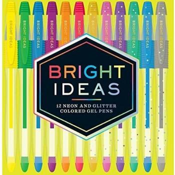 Bright Ideas: 12 Neon and Glitter Colored Gel Pens: 12 Colored Pens